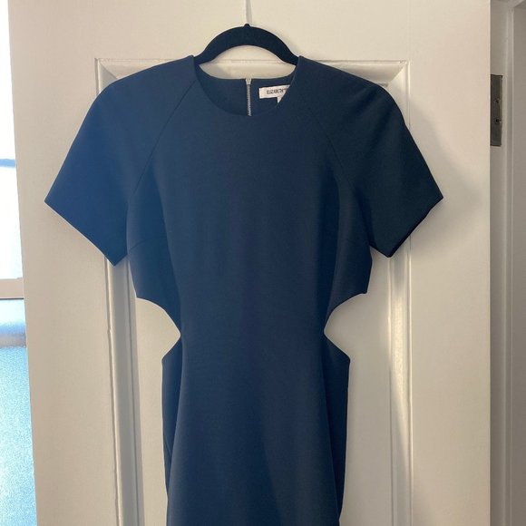 Elizabeth and James Cut Out Mini Dress in Navy (Size 6) - Picture 2 of 4